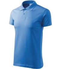 Męska koszulka polo Single J. 180 Malfini cyjanowo niebieski