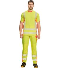 Męski t-shirt HI-VIS LATTON Cerva żółty/pomarańczowy