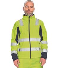 Męska softshellowa kurtka HI-VIS MALTON Cerva HV zółty
