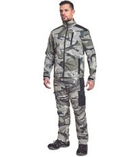 Męska kurtka softshell CRAMBE CRV szary kamuflaż