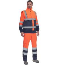 Męska ocieplana kamizelka HI-VIS HELLIN Cerva pomarańczowy/navy