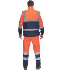 Męska ocieplana kamizelka HI-VIS HELLIN Cerva pomarańczowy/navy