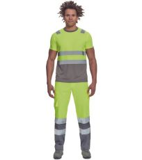Męski t-shirt HI-VIS MONZON Cerva żółty/szary