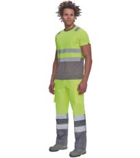 Męski t-shirt HI-VIS MONZON Cerva żółty/szary