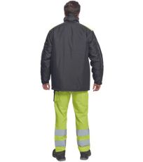 Męska kurtka zimowa MAX VIVO Cerva czarny/żółty