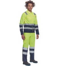 Męska robocza kurtka HI-VIS VALENCIA Cerva żółty/navy