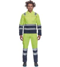 Męska robocza kurtka HI-VIS VALENCIA Cerva żółty/navy