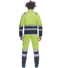 Męska robocza kurtka HI-VIS VALENCIA Cerva żółty/navy