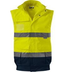 Uniseksowa kurtka robocza odblaskowa 4 w 1 HV GUARD 4 IN 1 RIMECK odblaskowy żółty