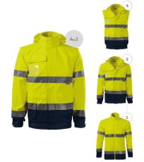 Uniseksowa kurtka robocza odblaskowa 4 w 1 HV GUARD 4 IN 1 RIMECK odblaskowy żółty