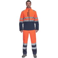Męska softshellowa kurtka HI-VIS GRANADA Cerva pomarańczowy/navy