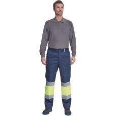 Męskie spodnie robocze BILBAO Cerva navy/żółty
