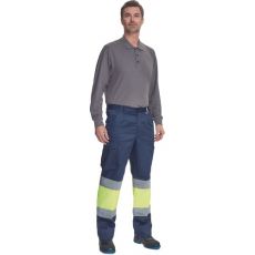 Męskie spodnie robocze BILBAO Cerva navy/żółty