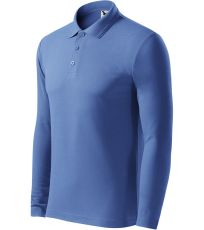 Męska koszulka polo Pique Polo LS Malfini cyjanowo niebieski