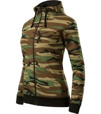 Bluza damska Camo Zipper Malfini camouflage brown